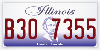IL license plate B307355