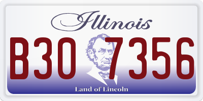 IL license plate B307356