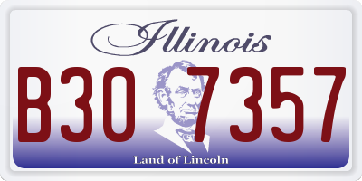 IL license plate B307357