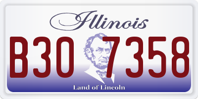 IL license plate B307358