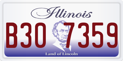 IL license plate B307359