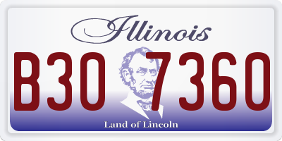 IL license plate B307360