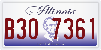 IL license plate B307361