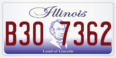 IL license plate B307362