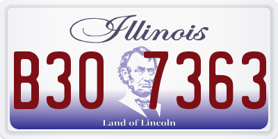 IL license plate B307363