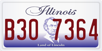 IL license plate B307364