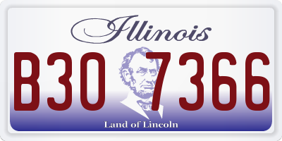 IL license plate B307366