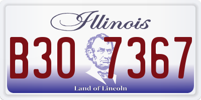 IL license plate B307367