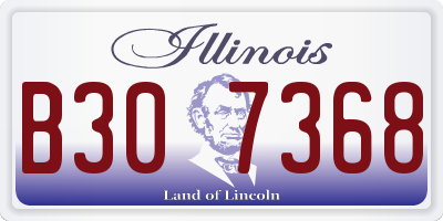 IL license plate B307368