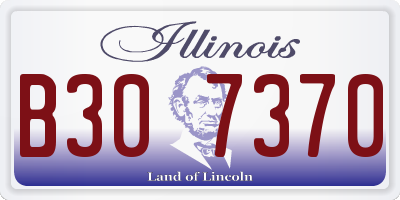 IL license plate B307370