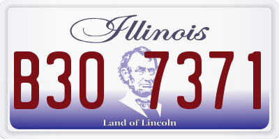IL license plate B307371