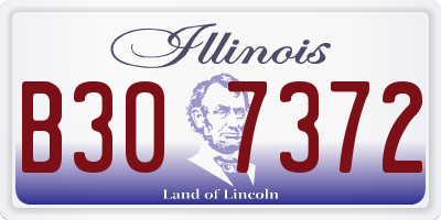 IL license plate B307372
