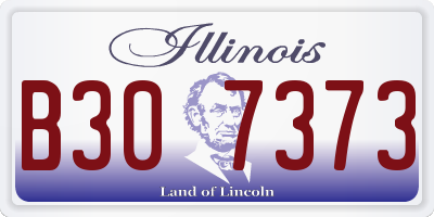 IL license plate B307373