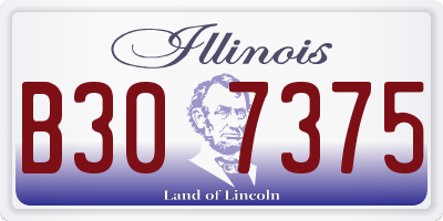 IL license plate B307375