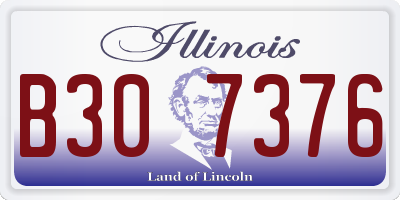 IL license plate B307376