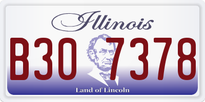 IL license plate B307378