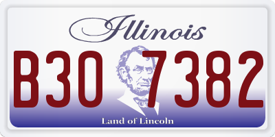 IL license plate B307382