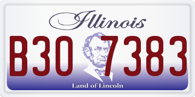 IL license plate B307383