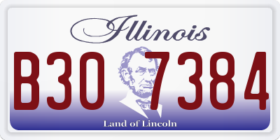 IL license plate B307384