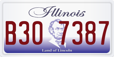 IL license plate B307387
