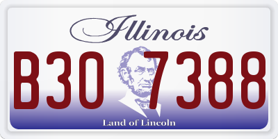 IL license plate B307388