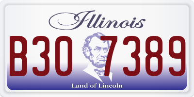 IL license plate B307389