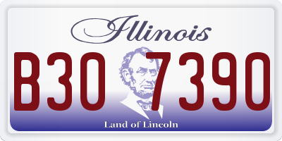 IL license plate B307390