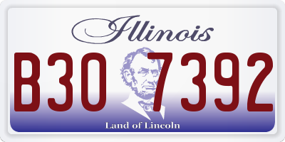 IL license plate B307392