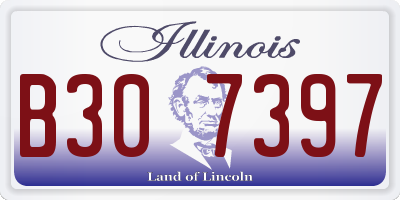 IL license plate B307397