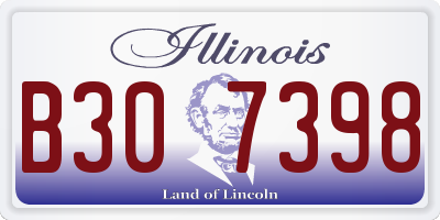 IL license plate B307398