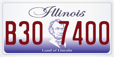 IL license plate B307400