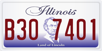 IL license plate B307401