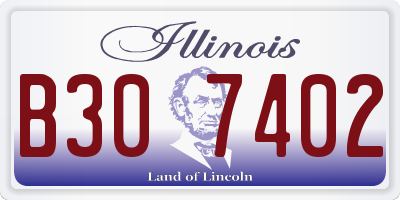 IL license plate B307402