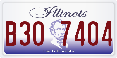 IL license plate B307404