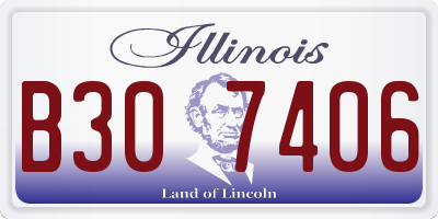 IL license plate B307406