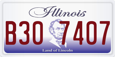 IL license plate B307407
