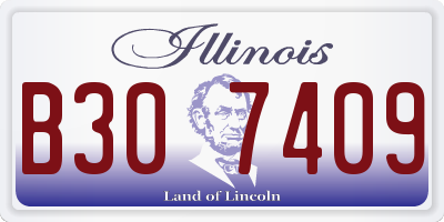 IL license plate B307409