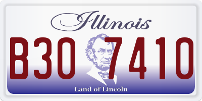 IL license plate B307410