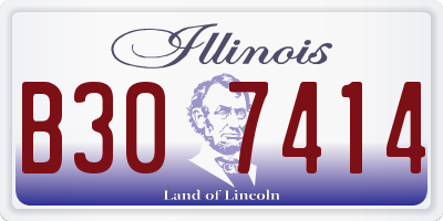 IL license plate B307414