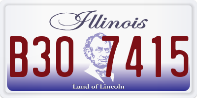 IL license plate B307415