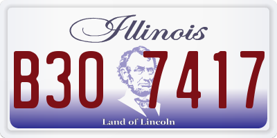 IL license plate B307417