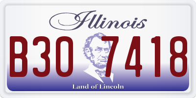 IL license plate B307418