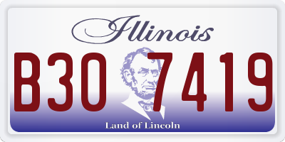 IL license plate B307419