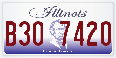 IL license plate B307420