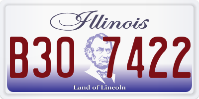 IL license plate B307422