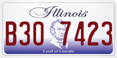 IL license plate B307423