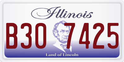 IL license plate B307425