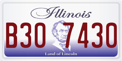 IL license plate B307430