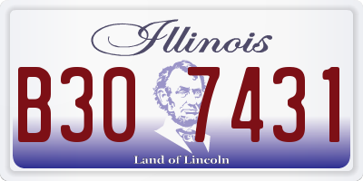 IL license plate B307431