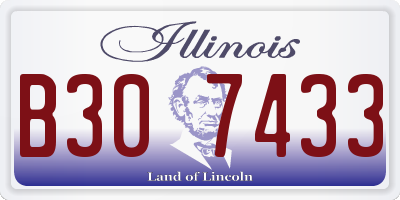 IL license plate B307433